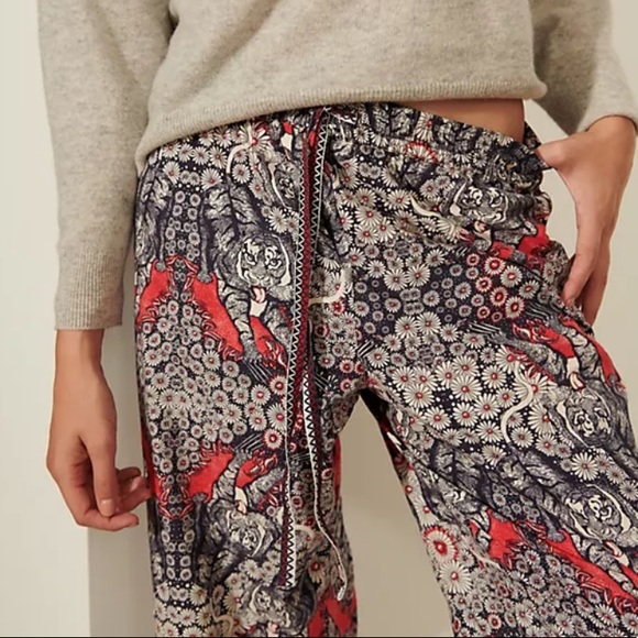 NWT Anthropologie Florence Balducci Menagerie Flannel Printed Sleep Pants - Picture 3 of 13